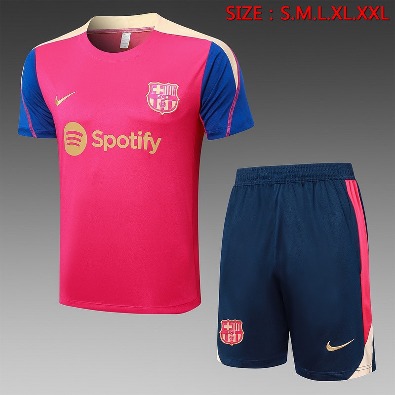 24/25 Barcelona Red Training Set Shirt and Shorts