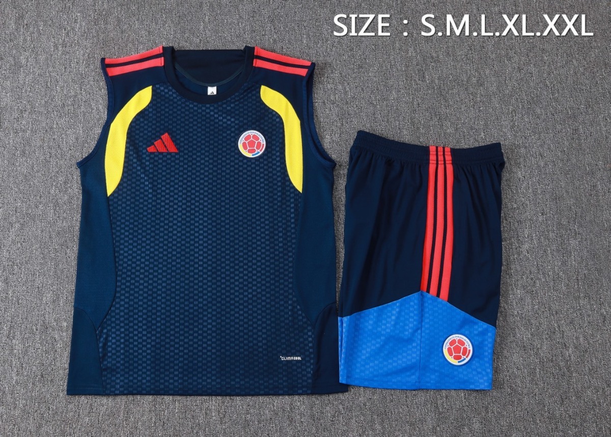 2026 Colombia Royal blue Training Set Shirt and Shorts