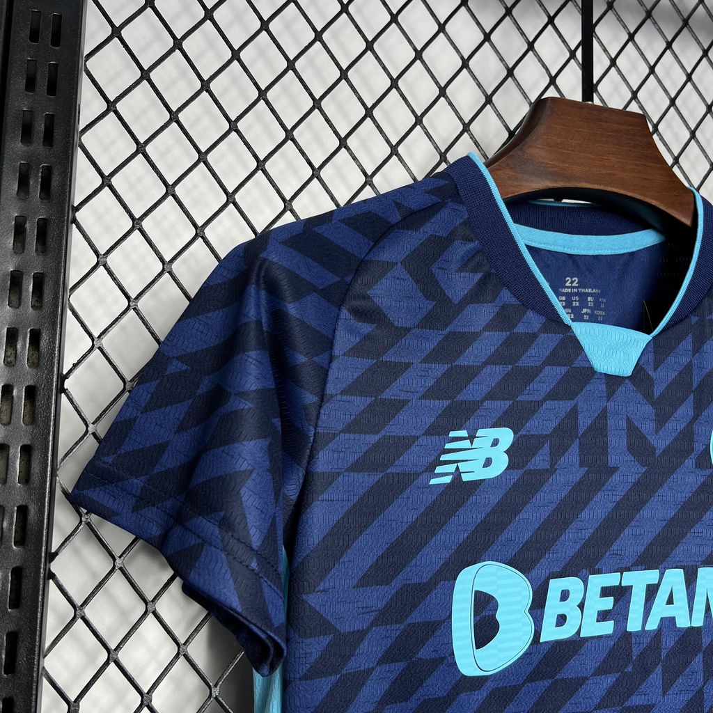 24/25 Kids Porto Third Away jersey Kid Kits Size 16-28
