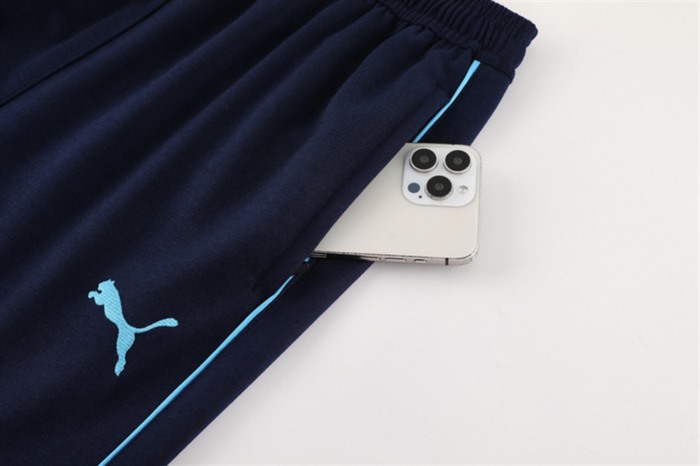 2024 Manchester City Sky Blue Hoodie Jacket Kit Set Football Team Shirt Sports Fashion