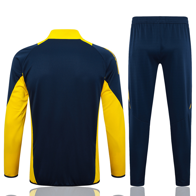 2024/25 Real Madrid Blue Jacket Training Suit Set Football Team Shirt Sports Fashion