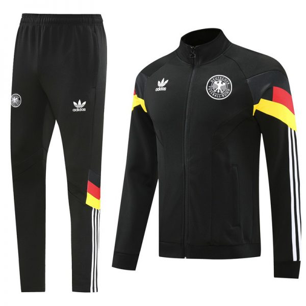 2024 Germany Black Jacket Training Suit Set Football Team Shirt Sports Fashion