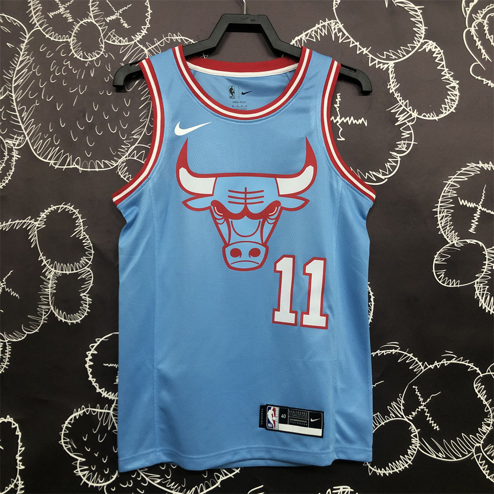 NBA Chicago Bulls Round Neck Blue Jersey DeROZAN#11 S-XXL