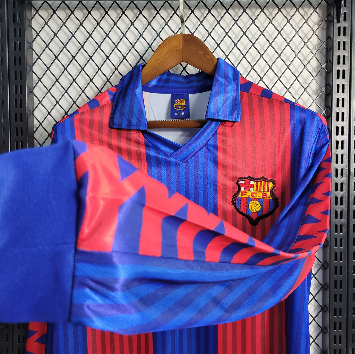 Retro Barcelona 92 Home Long Sleeve jersey Fan Version
