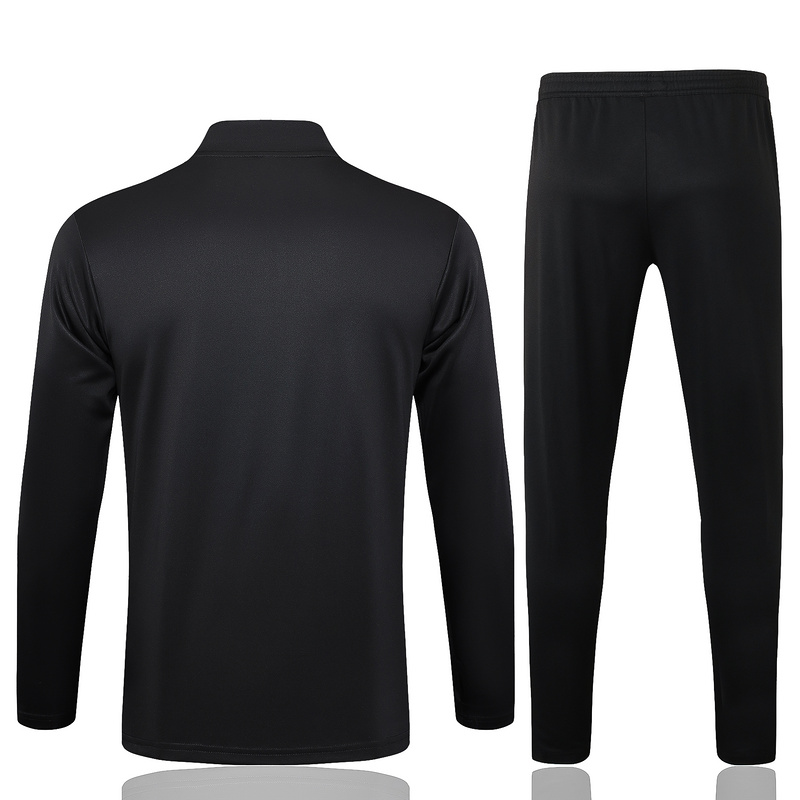 24/25 Real Madrid Black Long-sleeved half-pull training kit Football team kit