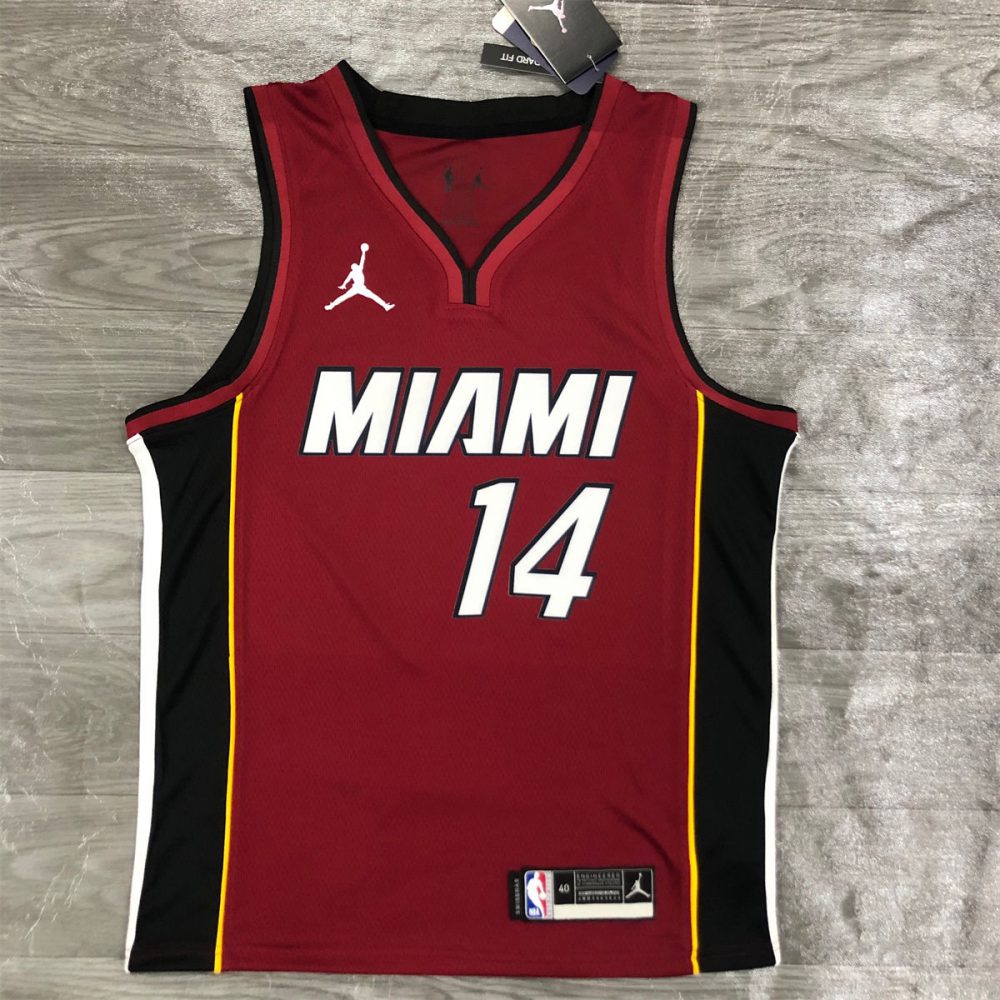 NBA Miami Hearts V-Neck Red Jersey HERRO#14 S-XXL