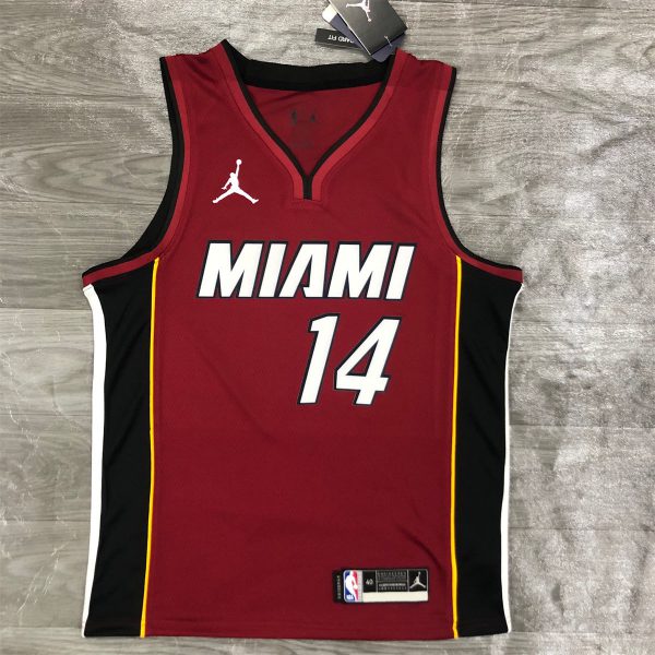 NBA Miami Hearts V-Neck Red Jersey HERRO#14 S-XXL