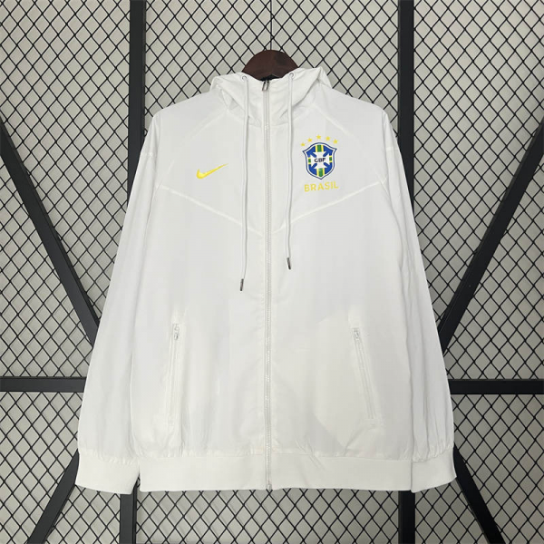 2024 Brazil Windbreaker White Sport Unifom jersey Sport Unifom