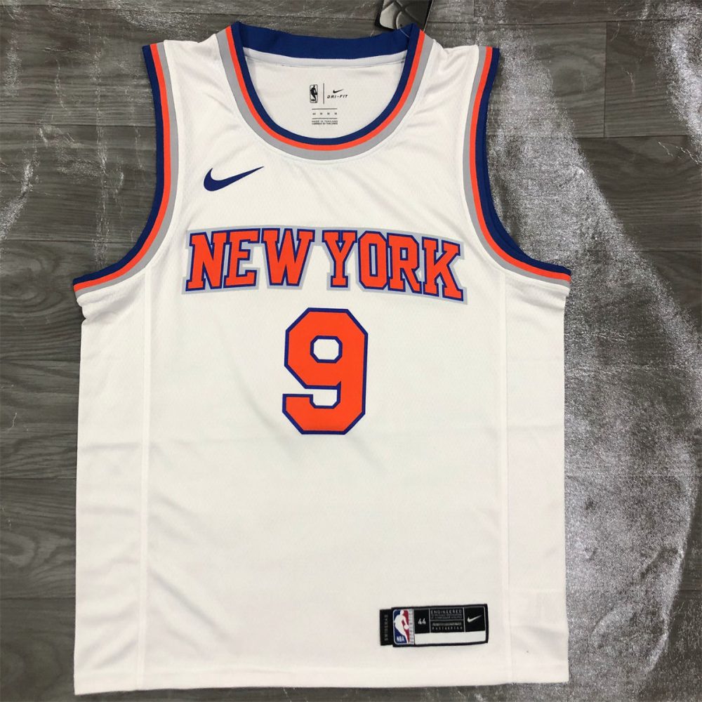 NBA New York Knicks Round Neck White jersey BARRETT#9 S-XXL
