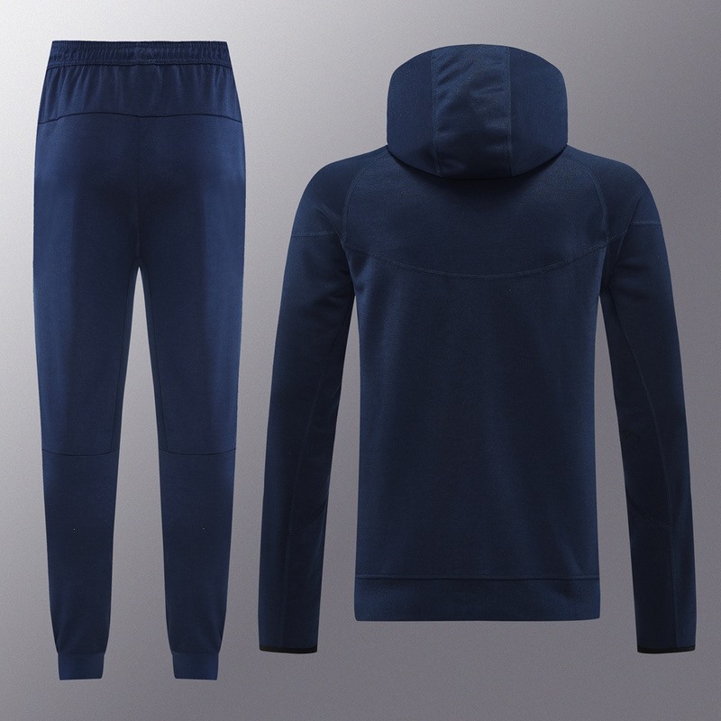 2024 PSG Royal Blue Hoodie Jacket Kit Set Football Team Shirt Sports Fashion