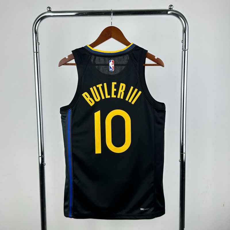 NBA 2025 Golden State Warriors Round Neck JORDAN Edition Black Jersey BUTLER Ⅲ #10 S-XXL