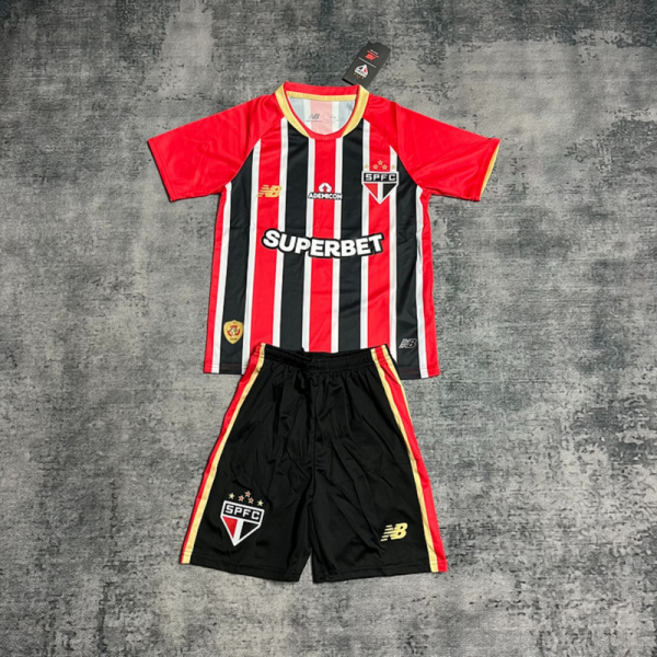 2025/26 Sao Paulo away jersey kids Kits size: 16-28