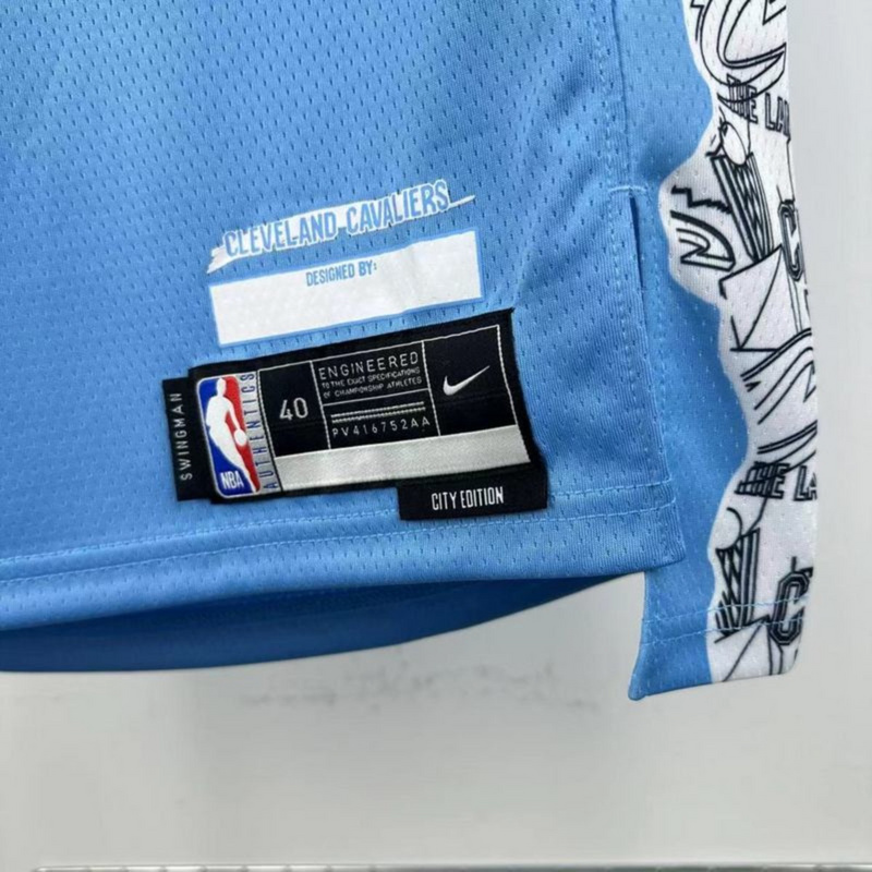 NBA 2025 Cleverland Cavaliers Round Neck Blue City Edition jersey MITCHELL#45 S-XXL