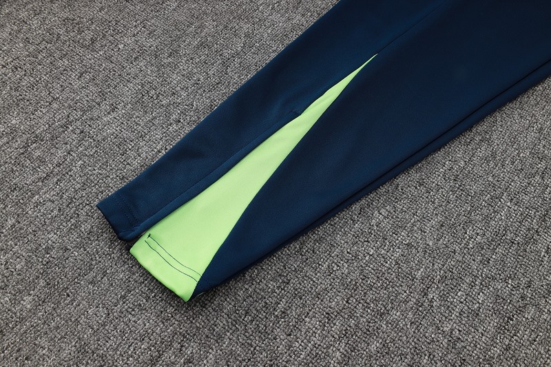 24/25 Brazil Blue Green Long-sleeved half-pull training kit Football team kit