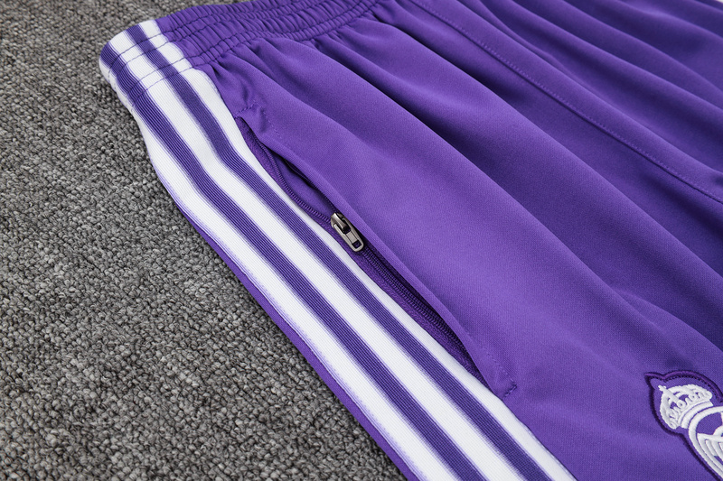 2024/25 Real Madrid Purple Jacket Training Suit Set Football Team Shirt Sports Fashion