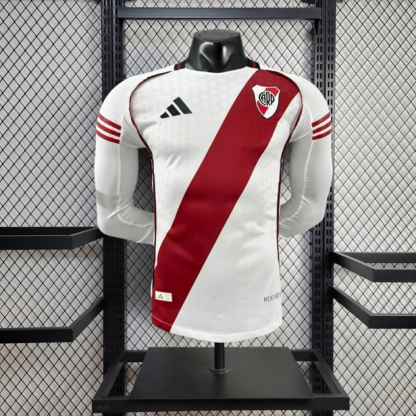 2025/26 River Plate Home Long Sleeve Jersey Player Version
