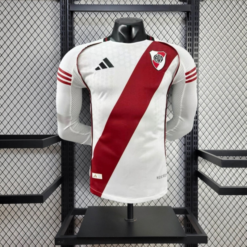 2025/26 River Plate Home Long Sleeve Jersey Player Version