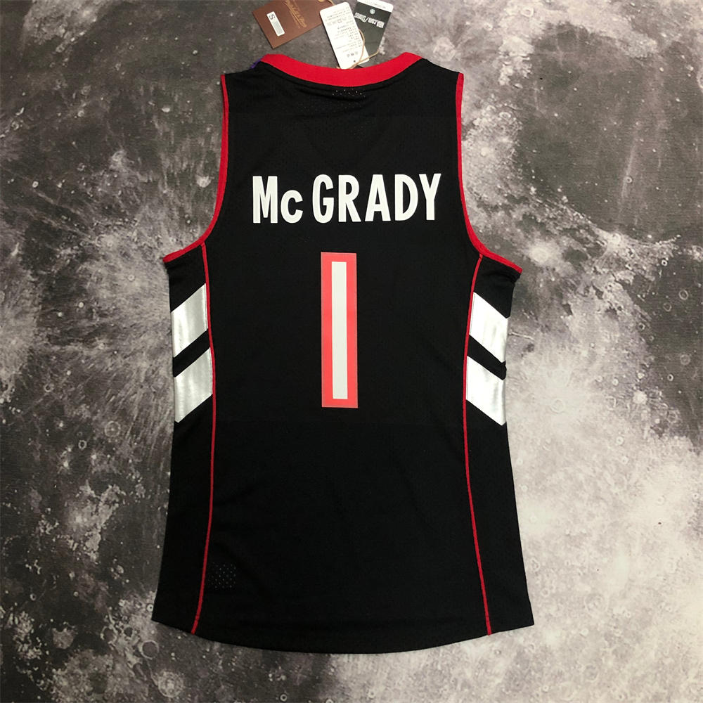 NBA Toronto Raptors V-Neck Purple jersey McGRADY#1 S-XXL