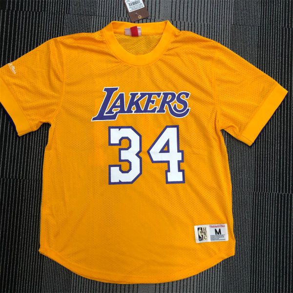 NBA Los Angeles Lakers Mitchellness Jersey Golden O'NEAL#34 S-XXL
