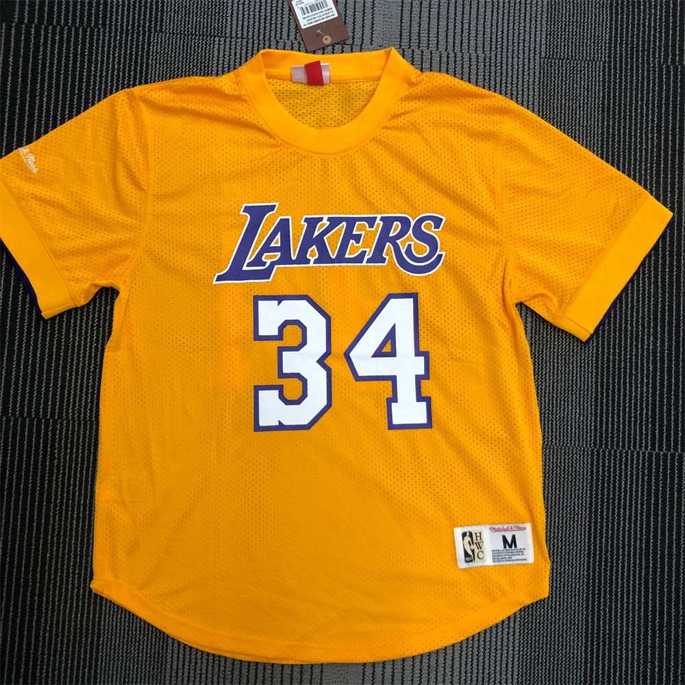 NBA Los Angeles Lakers Mitchellness Jersey Golden O'NEAL#34 S-XXL