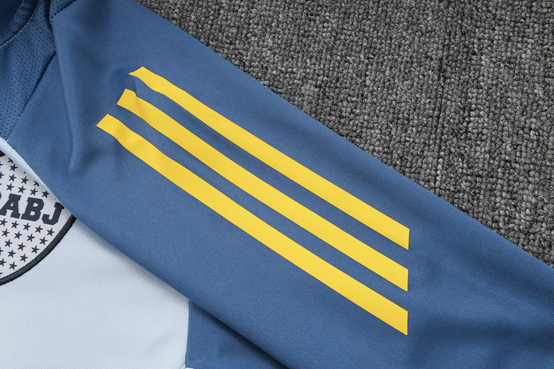24/25 Boca Medium gray Long-sleeved half-pull training kit Football team kit