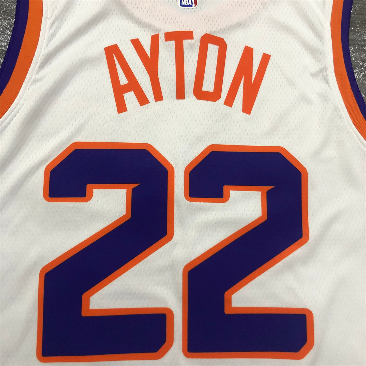 NBA Phoenix Suns V-Neck White jersey AYTON#22 S-XXL