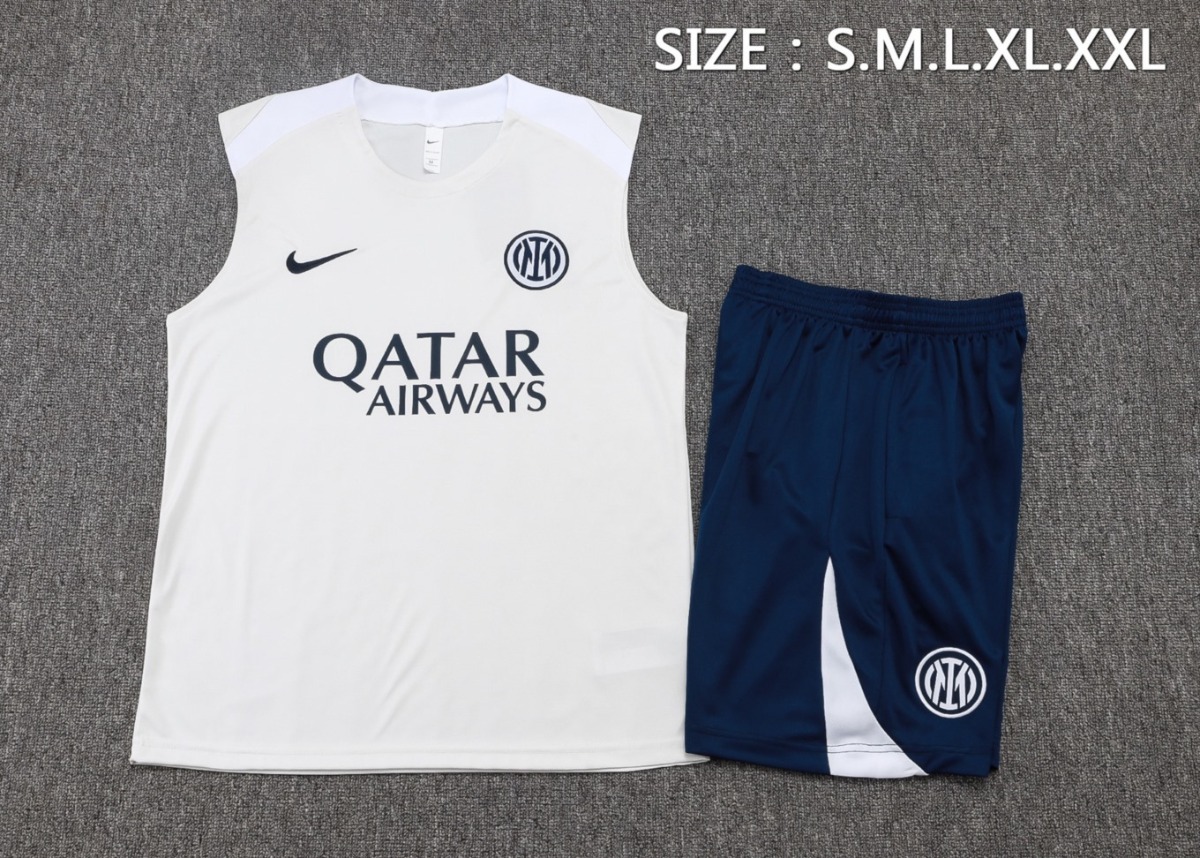 2026 Inter Milan Off-white Training Set Shirt and Shorts