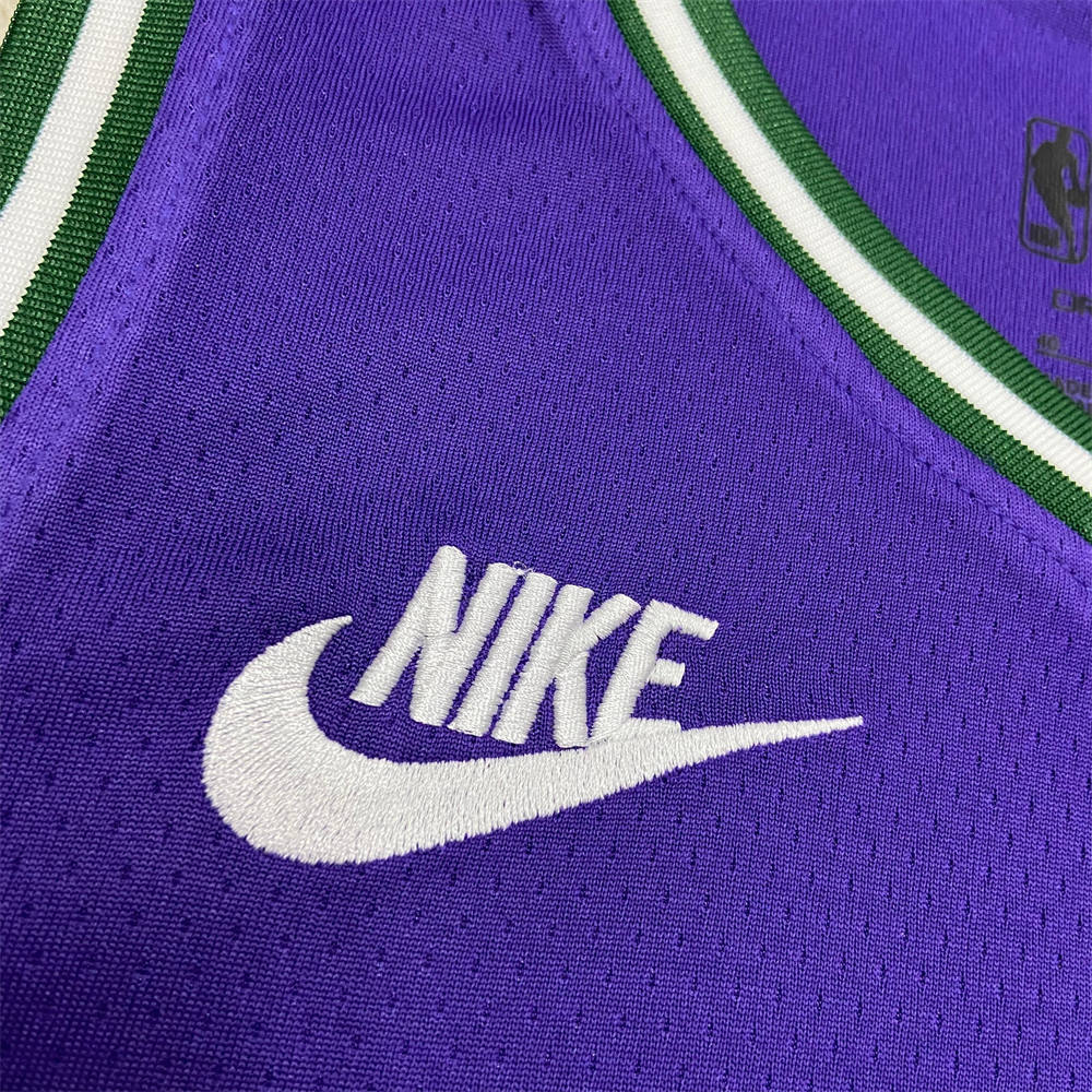 NBA Milwaukee Bucks V-Neck Purple jersey ANTETOKOUNMPO#34 S-XXL