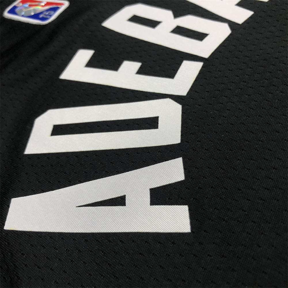 NBA Miami Hearts Round Neck Black 75th Anniversary Jersey ADEBAYO#13 S-XXL