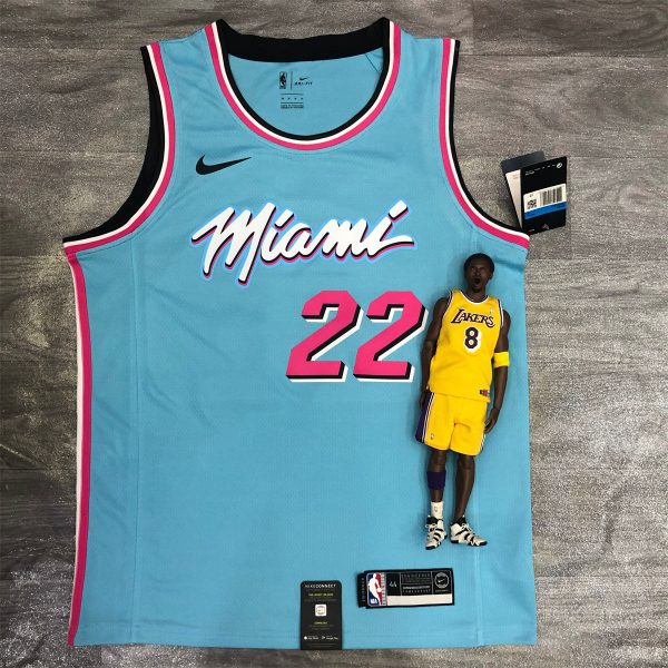 NBA Miami Hearts round neck Light Blue Jersey BUTLER#22 S-XXL