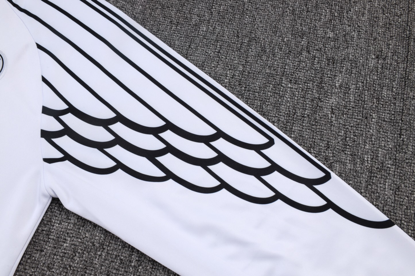 202526 Paris white Long-sleeved half-pull training kit Football team kit