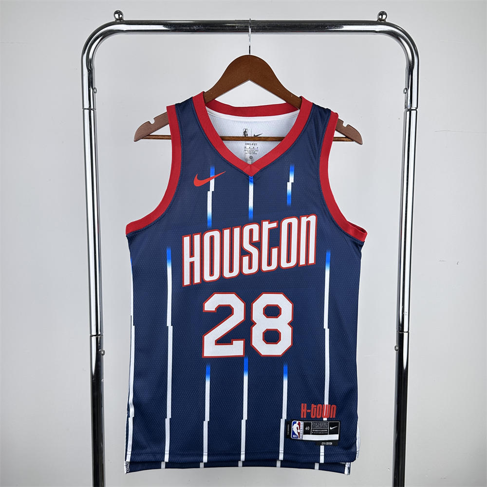 NBA Houston Rockets 2023 V-Neck Balck Jersey SENGUN#28 S-XXL