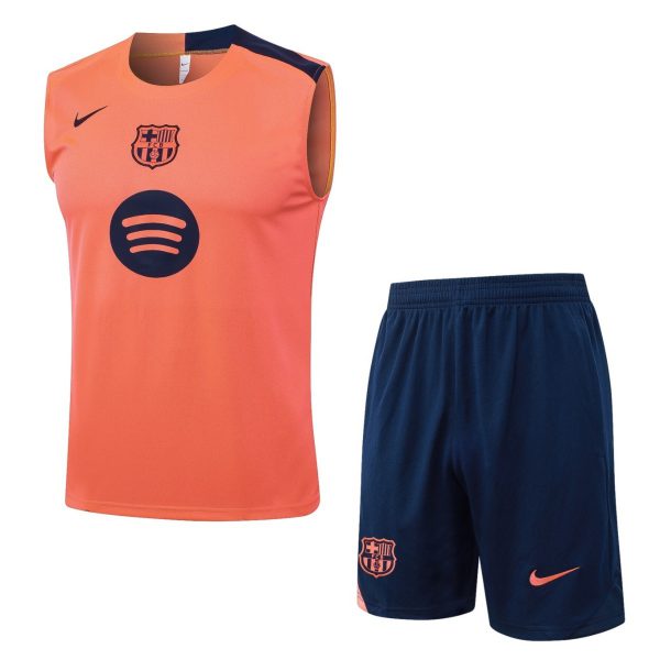 2026 Barcelona Fluorescent orange Training Set Shirt andShorts