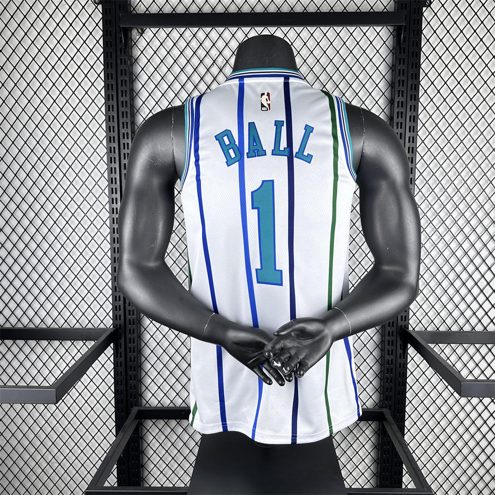 NBA Charlotte Hornets BALL#1 2019 Jordan Brand White Statement Edition Swingman Jersey S-XXL