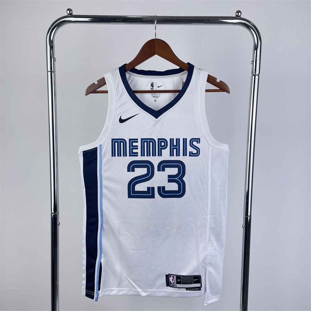 NBA Memphis Grizzies V-Neck White Jersey RODE#23 S-XXL