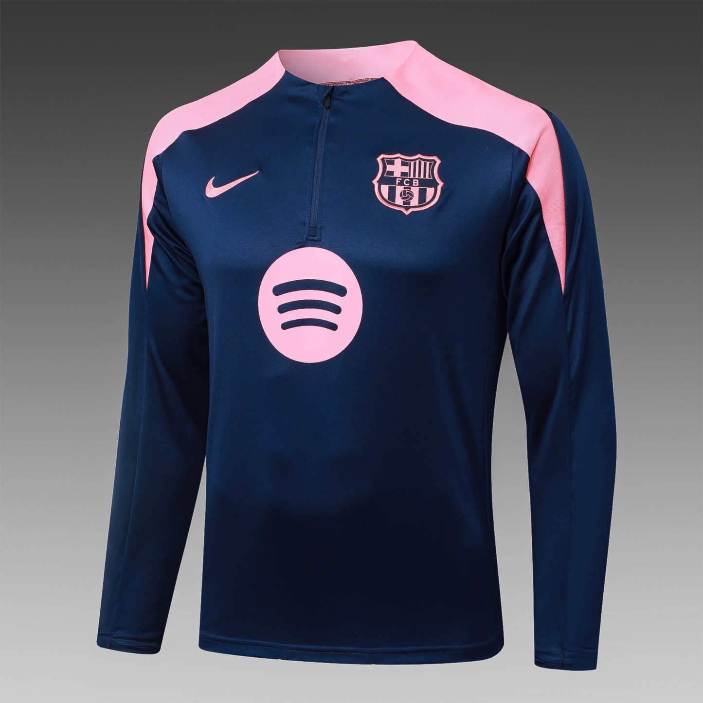 202526 Barcelona royal blue Long-sleeved half-pull training kit Football team kit