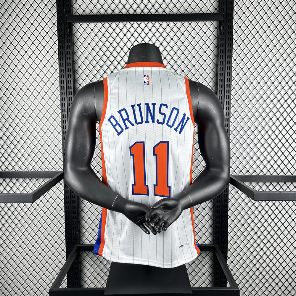 NBA New York Knicks 24/25 City Edition Round Neck White jersey BRUNSON#11 S-XXL