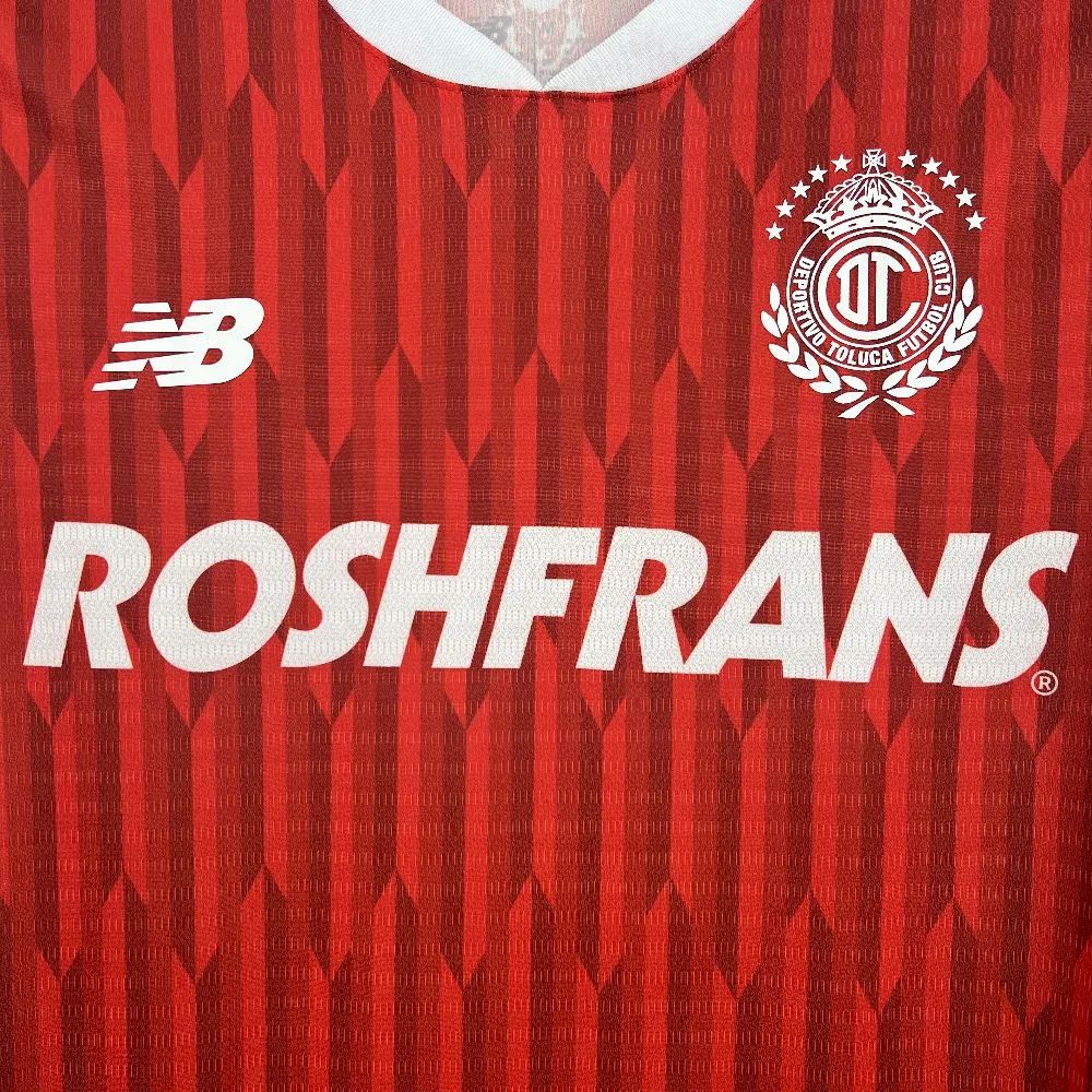 2025/26 Toluca Home Red jersey Fan version