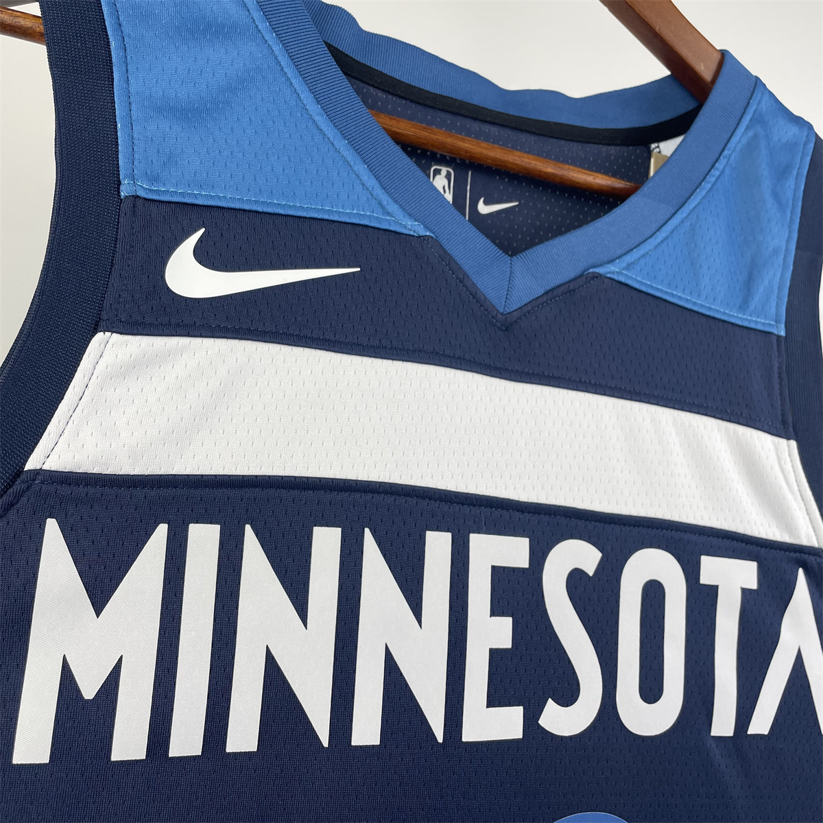NBA Minnesota Timberwolves 2023 V-Neck Black Jersey EDWARDS#5 S-XXL
