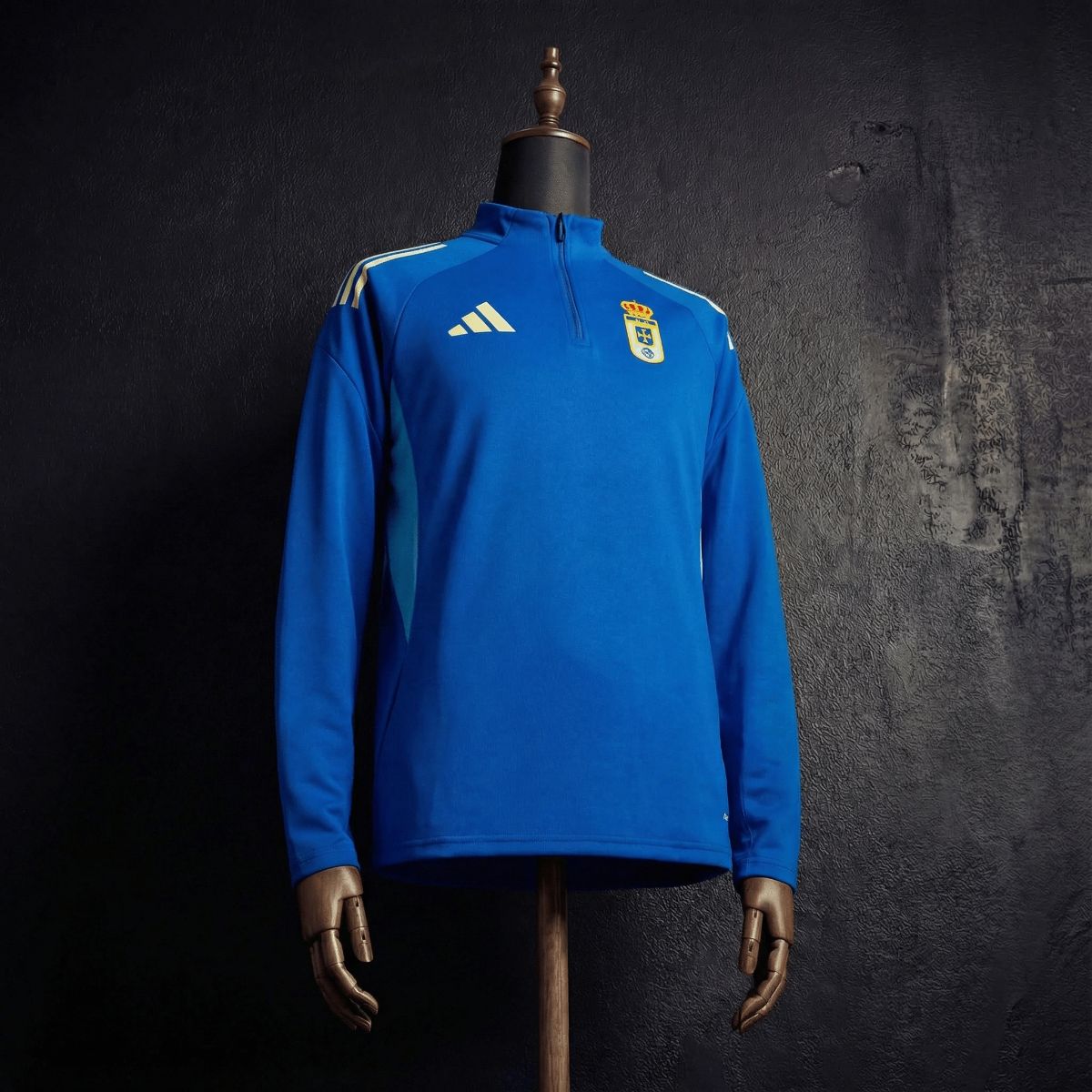 2025/26 Real Oviedo Half-Pull long Sleeve Blue Hoodie