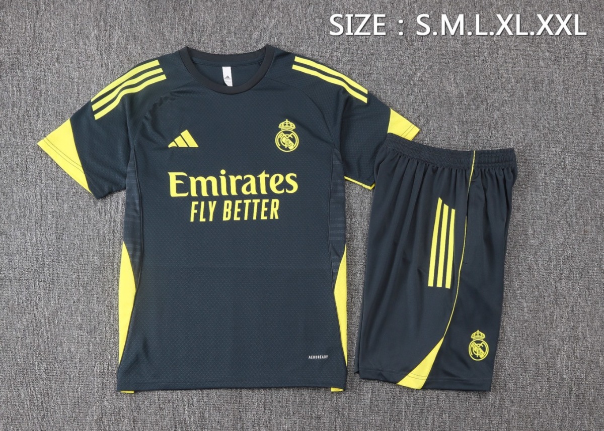 2026 Real Madrid Charcoal gray Training Set Shirt andShorts