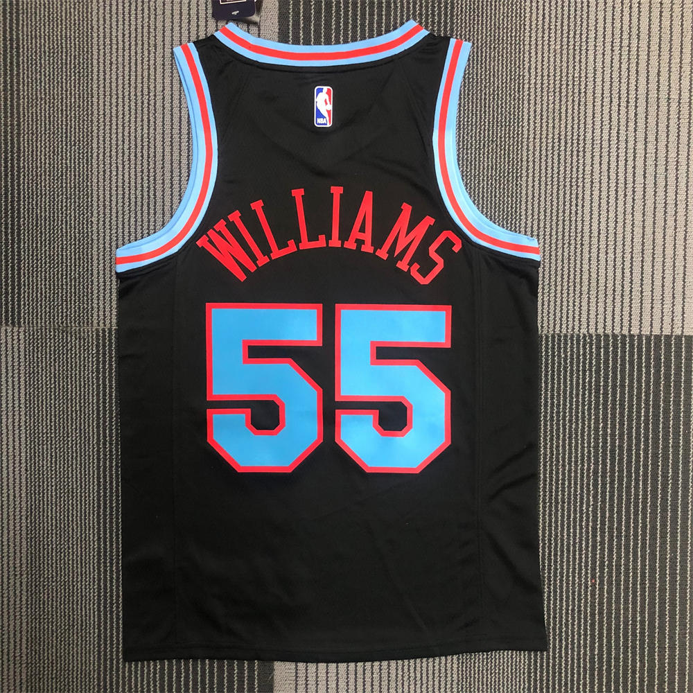 NBA Scaramento Kings V-Neck Black jersey WILLIAMS#55 S-XXL