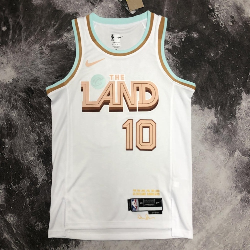 NBA Cleverland Cavaliers Round Neck White jersey GARLAND#10 S-XXL