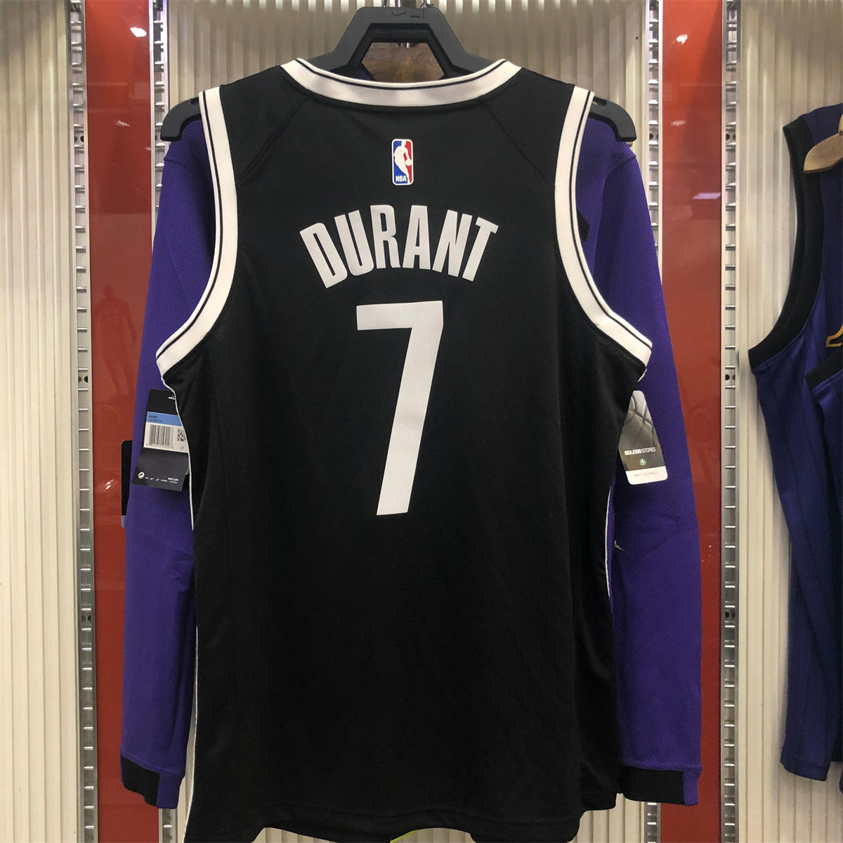 NBA Brooklyn Nets V neck Black Jersey Durant#7 S-XXL