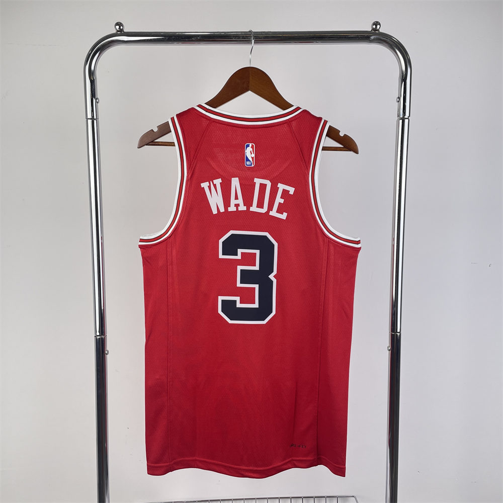 NBA Chicago Bulls WADE#3 2022/23 Red Icon Edition Swingman Jersey S-XXL
