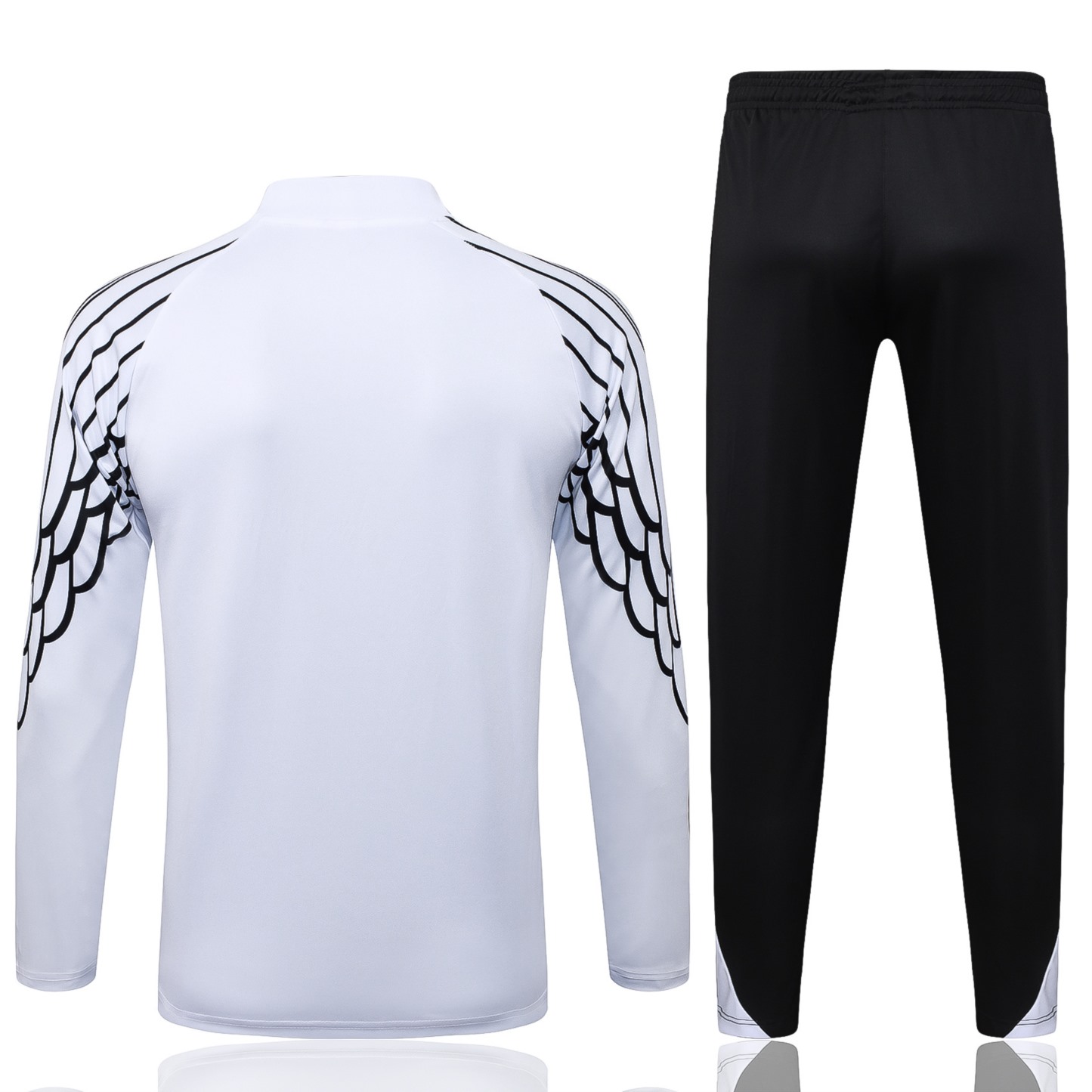 202526 Paris white Long-sleeved half-pull training kit Football team kit