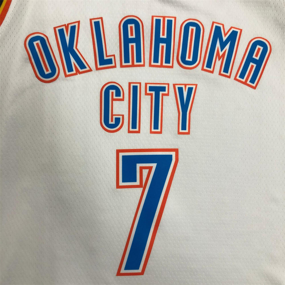 NBA Oklahoma City Thunder V-Neck White Jersey ANTHONY#7 S-XXL