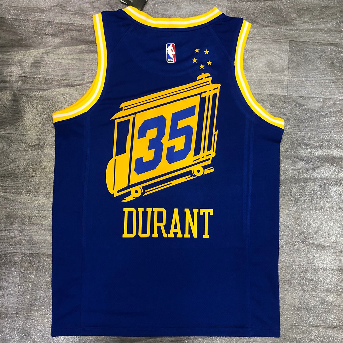 NBA Golden State Warriors Round neck Blue Jersey DURANT#35 S-XXL