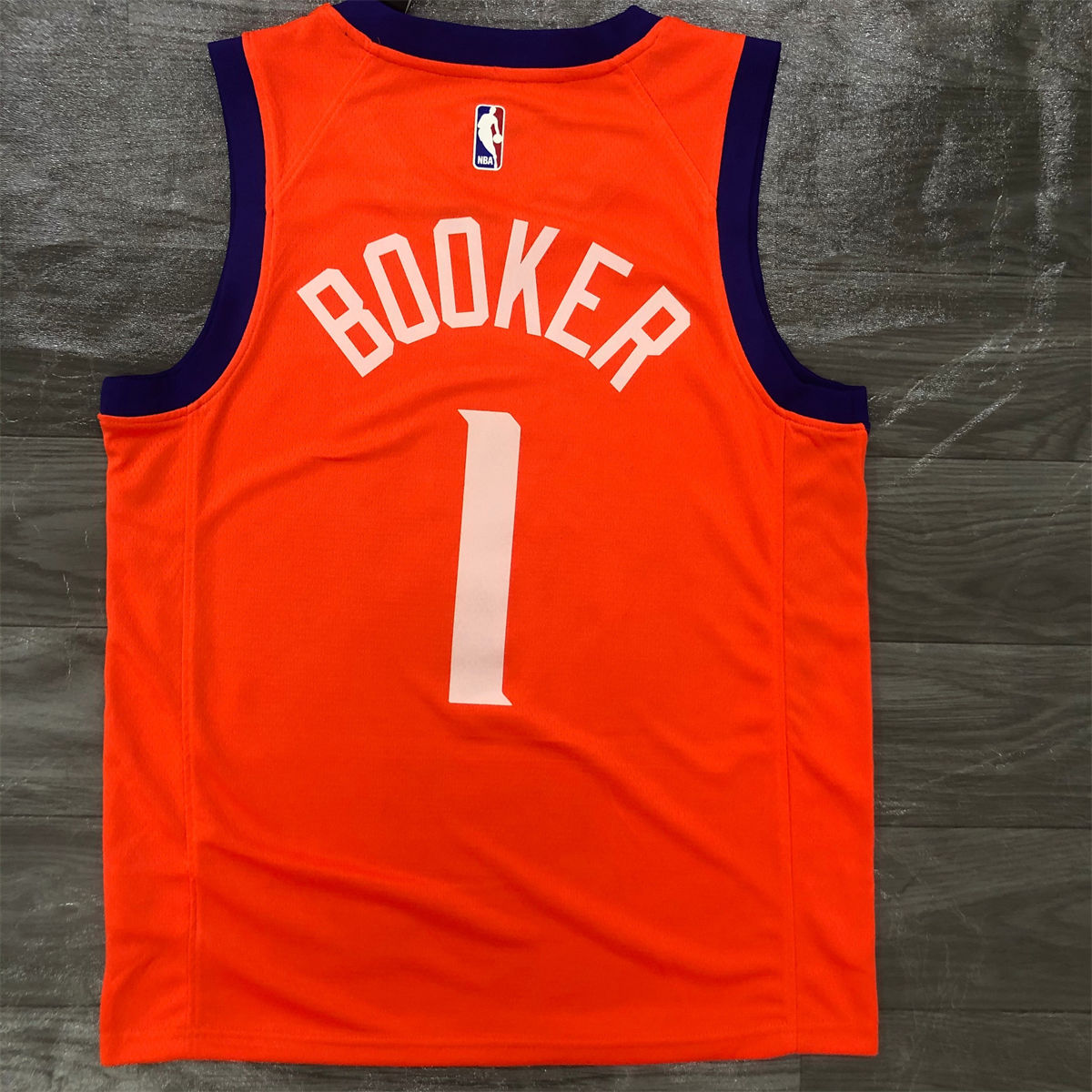 NBA Phoenix Suns V-Neck Orange jersey BOOKER#1 S-XXL