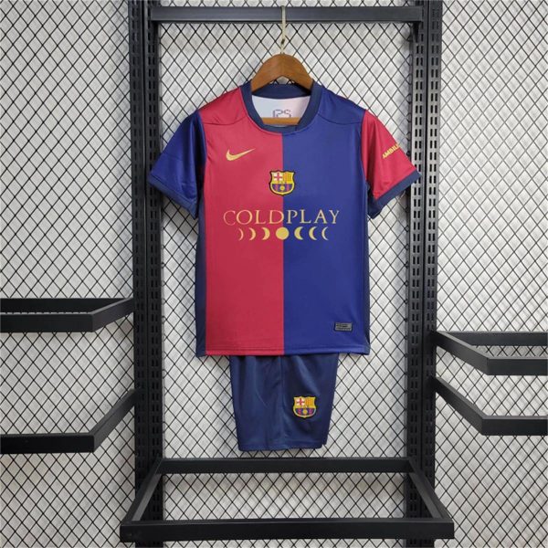 24/25 KIDS Barcelona Home Co-branded Edition jersey Kid Kits Size 16-28